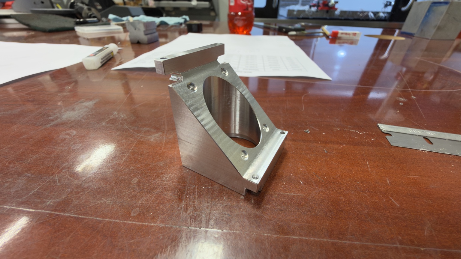 Machined aluminum bracket